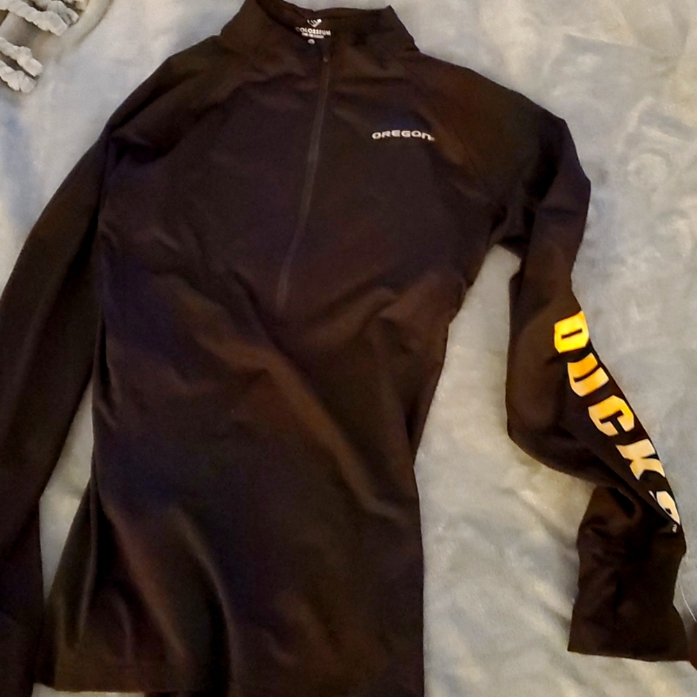 Black Oregon Ducks 1/4 zip